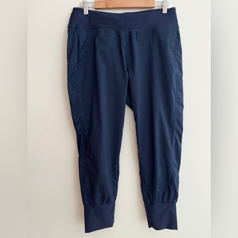 MPG Pull On Cropped Jogger Pants Lightweight Athleisure Loungewear Casual Relax